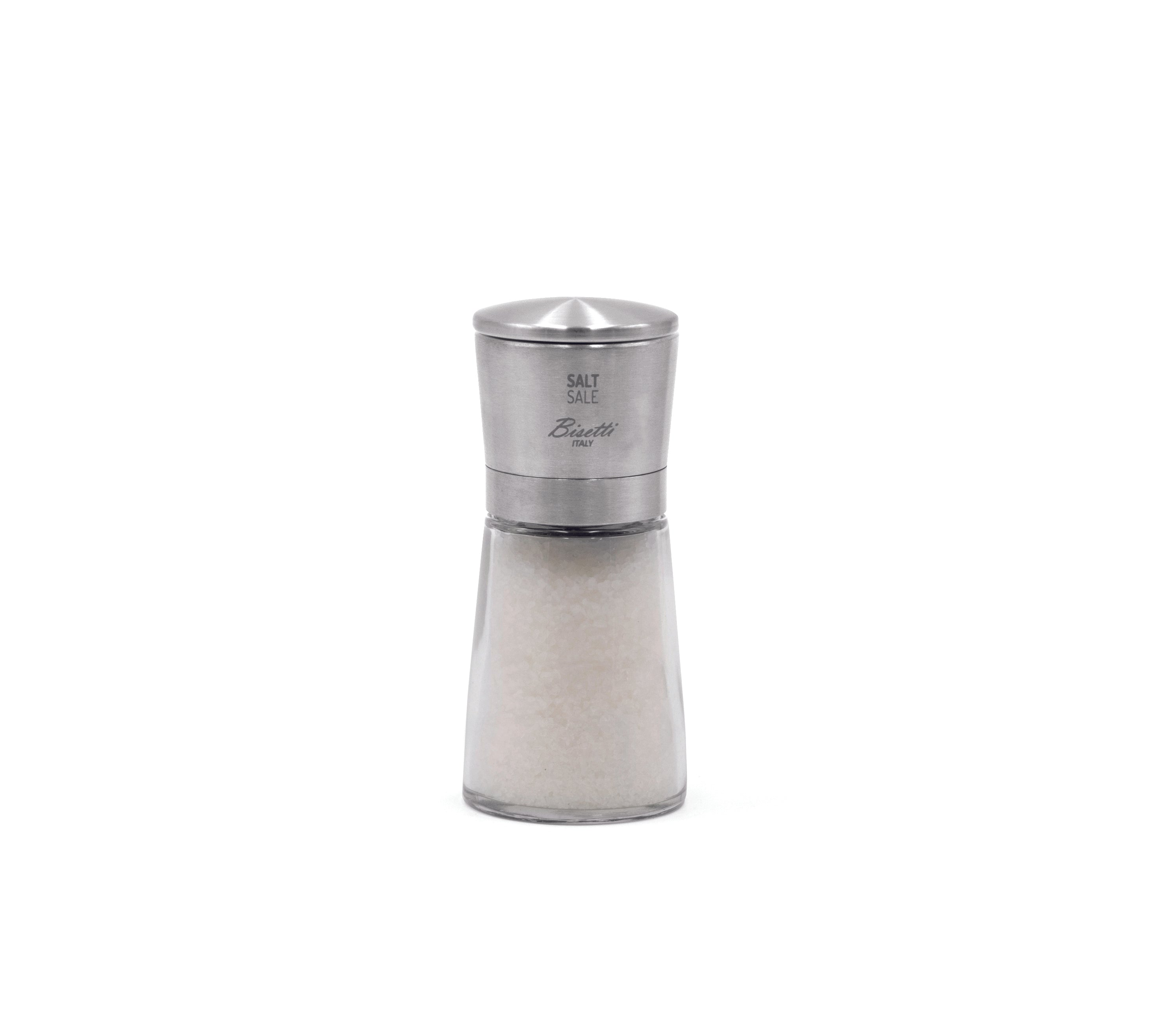 Bisetti Salt Mill - Glass/Stainless Steel, Trasnparent, One Size