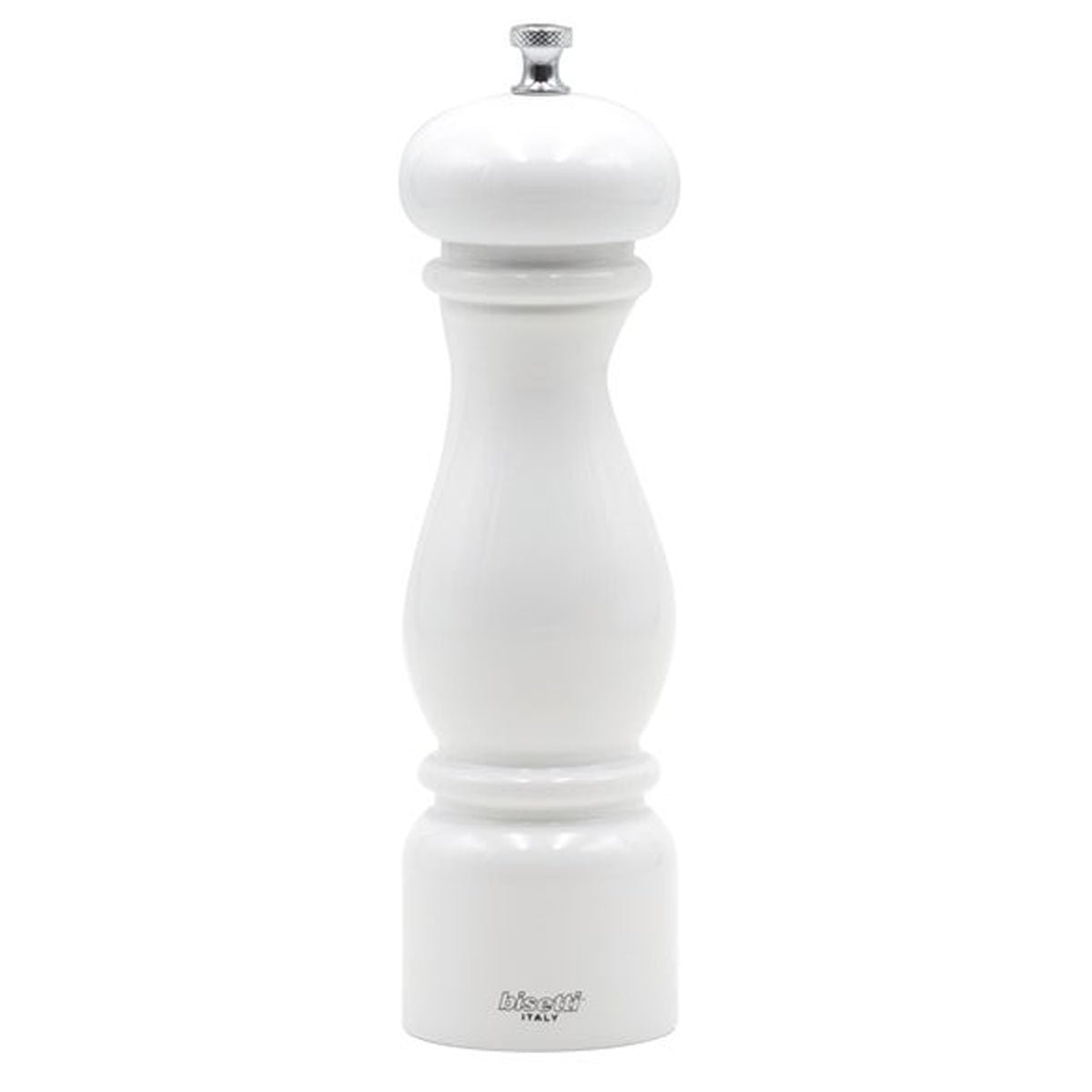 Bisetti Firenze White Lacquered Beechwood Salt Mill 8 11 16