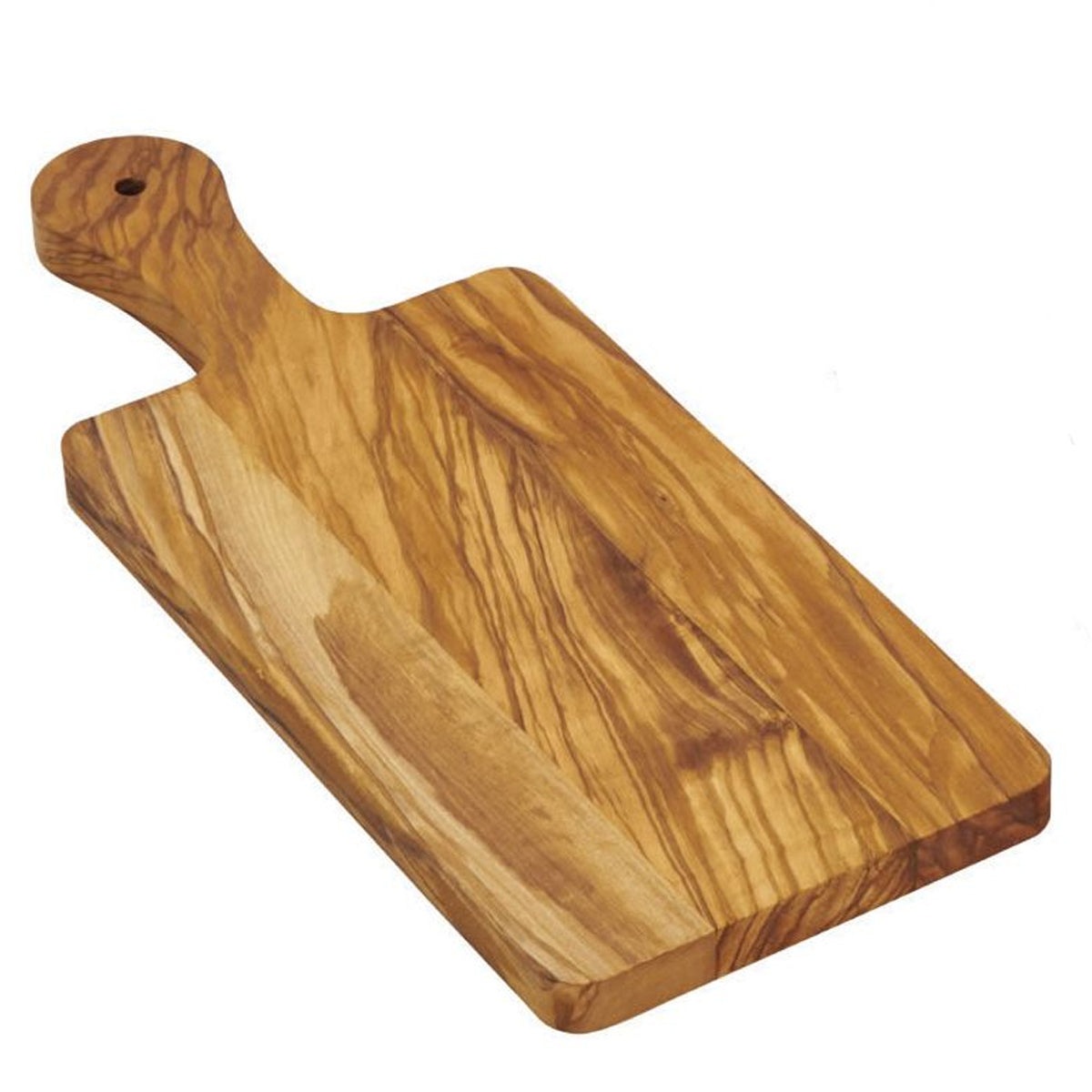 Bisetti Olive Wood Cutting Board With Rounded Handle 13 9 16 x 5