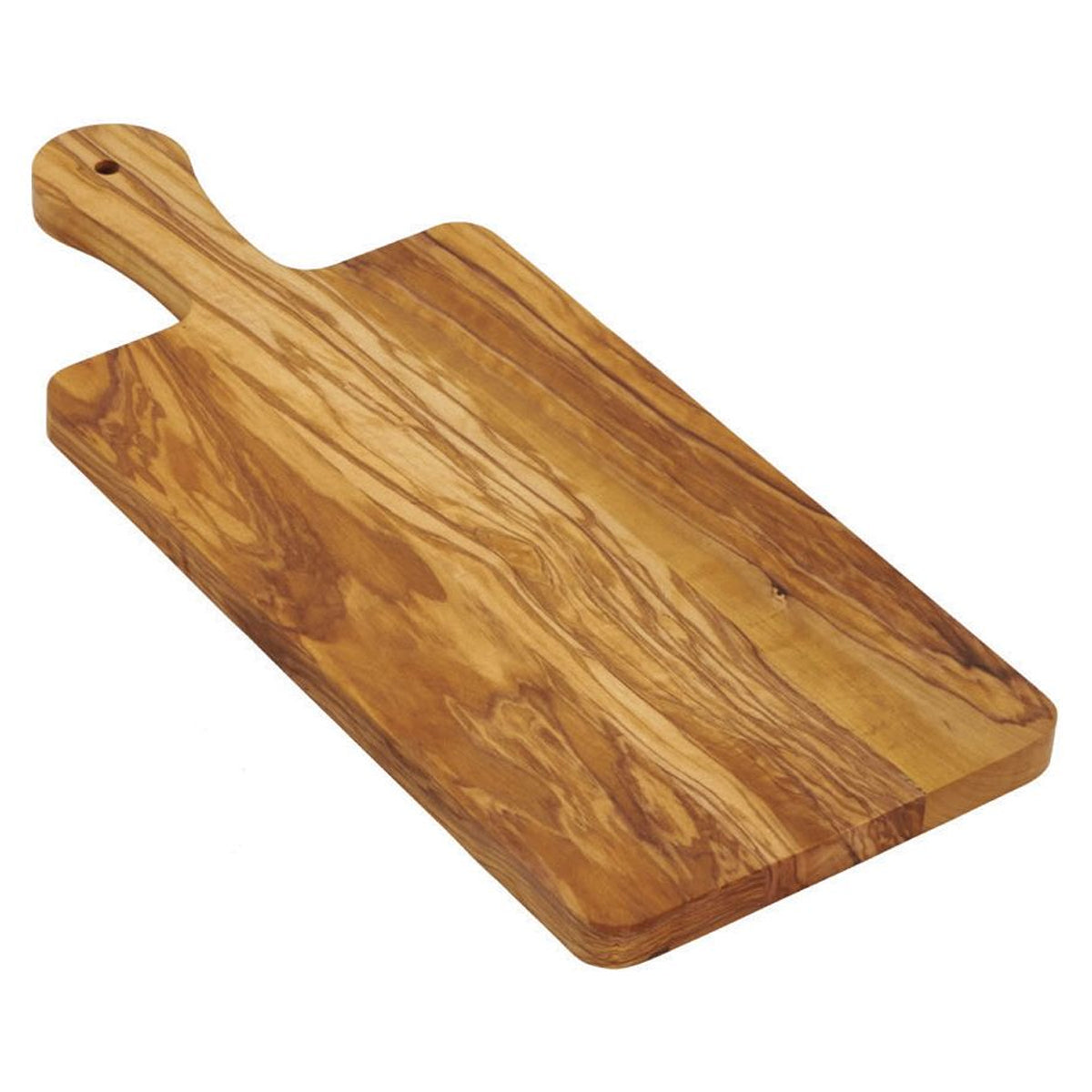 Bisetti Olive Wood Cutting Board With Rounded Handle 15 3 8 x 6 3