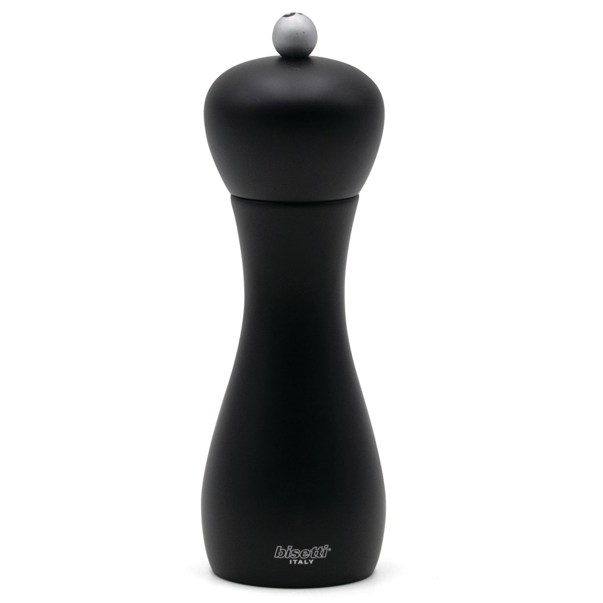 Bisetti Rimini Black Stained Beechwood Pepper Mill 7 1 16 Inches