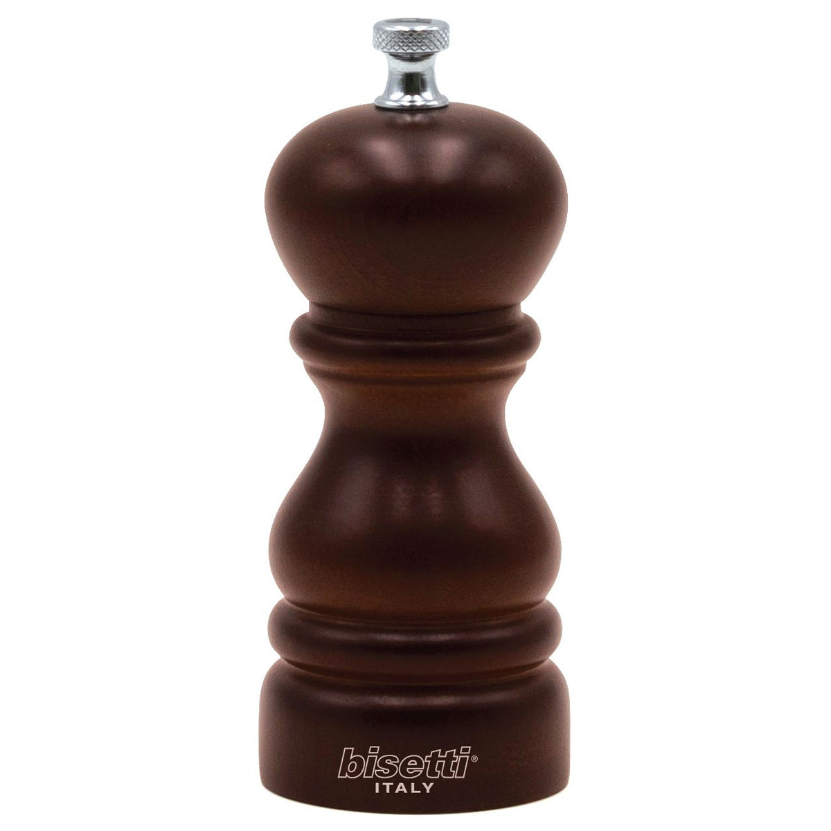 Bisetti Roma Chocolate Beechwood Salt Mill 5 1 8 Inches BisettiUSA