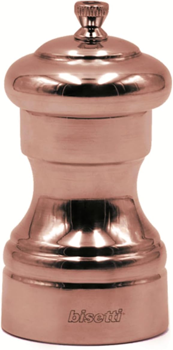 Bisetti Messina  Beechwood Pepper Mill With Copper Plating and Adjustable Grinder, 10 cm / 3.9 Inches (Copy)