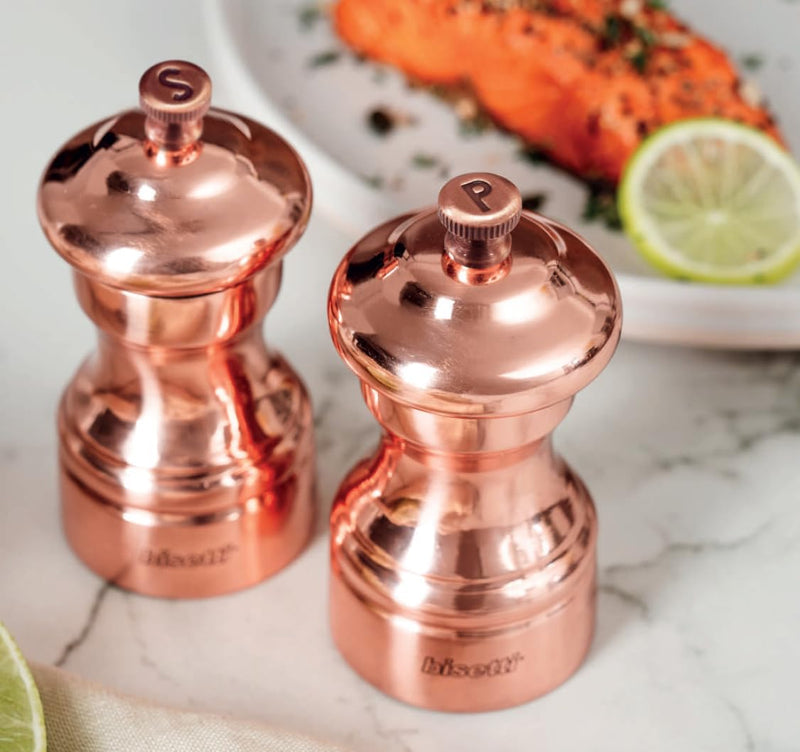 Bisetti Messina  Beechwood Pepper Mill With Copper Plating and Adjustable Grinder, 10 cm / 3.9 Inches (Copy)