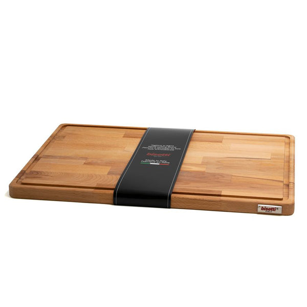 Bisetti Beechwood Cutting Board with Sauce Groove 19 11 16 x 13