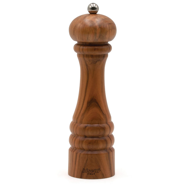 Bisetti Imperia Olive Wood Pepper Mill 8 7 8 Inches BisettiUSA