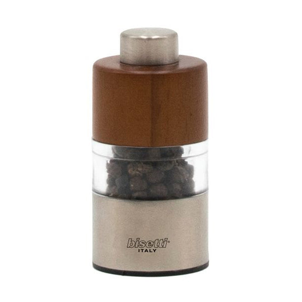 Bisetti Orta Mini Chocolate Beechwood Stainless Steel Pepper